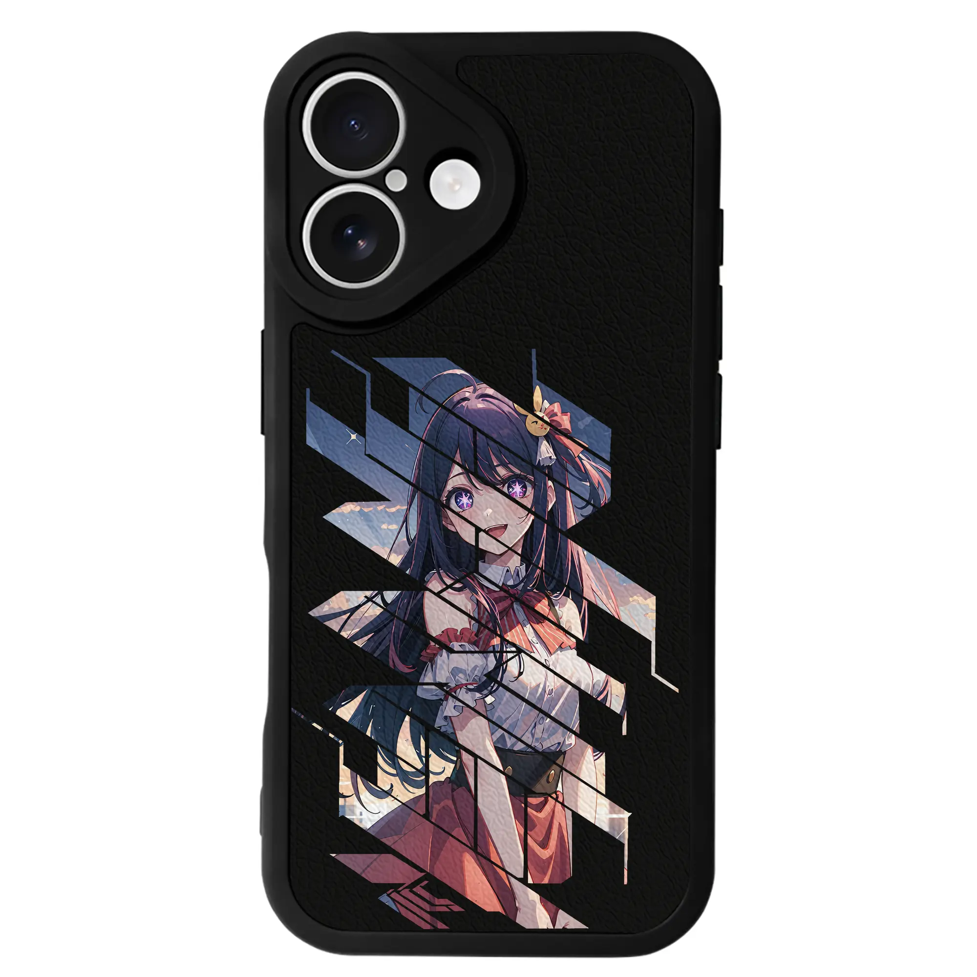 推しの子 グッズ,星野アイ - IPhone 16シリーズ対応 ・ シリコンスマホケース ・ レザー調 ・ 高精度フィット ・ 耐衝撃 ・ ワイヤレス充電対応 ・ 精密カット